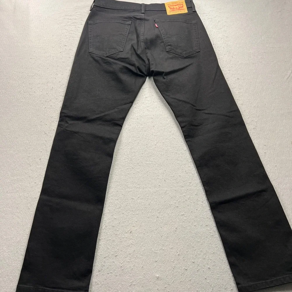 Levis 506 Straight Leg Jeans Mens W32 L32 Black Dark Gray Stretch A7700-0005‎